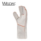 威特仕 10-2112電焊手套 灰色實惠電焊皮手套勞保手套灰色牛二層頸皮斜拇指款