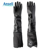 安思爾 19-026 氯丁橡膠防化手套勞保手套 66CM 加長(zhǎng)加厚