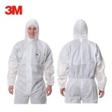 4515白色帶帽連體防護(hù)服(Type5&6類防護(hù))