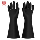 威蝶 45cmA-1黑色勞保乳膠防水耐磨耐酸堿防腐蝕加長防護手套 45厘米 中厚