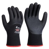 登升#306 防凍防寒保暖手套浸膠耐磨冰庫保暖勞保工作滑雪騎行防風(fēng)保暖手套黑色