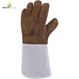 代爾塔 205250 牛皮焊工手套 粗革袖口羊毛襯里 隔熱耐高溫