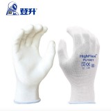 登升PU1001 PU涂層13針白紗掌浸手套 輕巧靈敏觸感佳手套 汽車儀器裝配防護手套