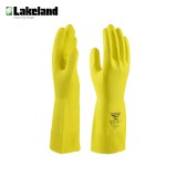 雷克蘭 ER18F天然橡膠防化手套耐腐蝕防滑耐酸堿厚有襯里Z字形細(xì)紋表面