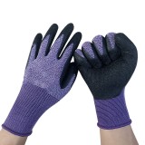 登升 329白沙黑乳膠手套 勞保手套 耐磨防水防滑手套