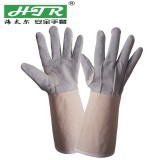 海太爾 0214B耐高溫手套系列 半牛皮電焊手套 焊接焊工耐磨耐高溫隔熱手套