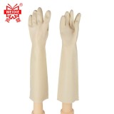 威蝶 55cmA-1白色標準中厚勞保手套乳膠防水耐磨耐酸堿防腐蝕加長 55厘米中厚